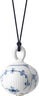 Musselmalet Riflet Julekugle 9,5 cm