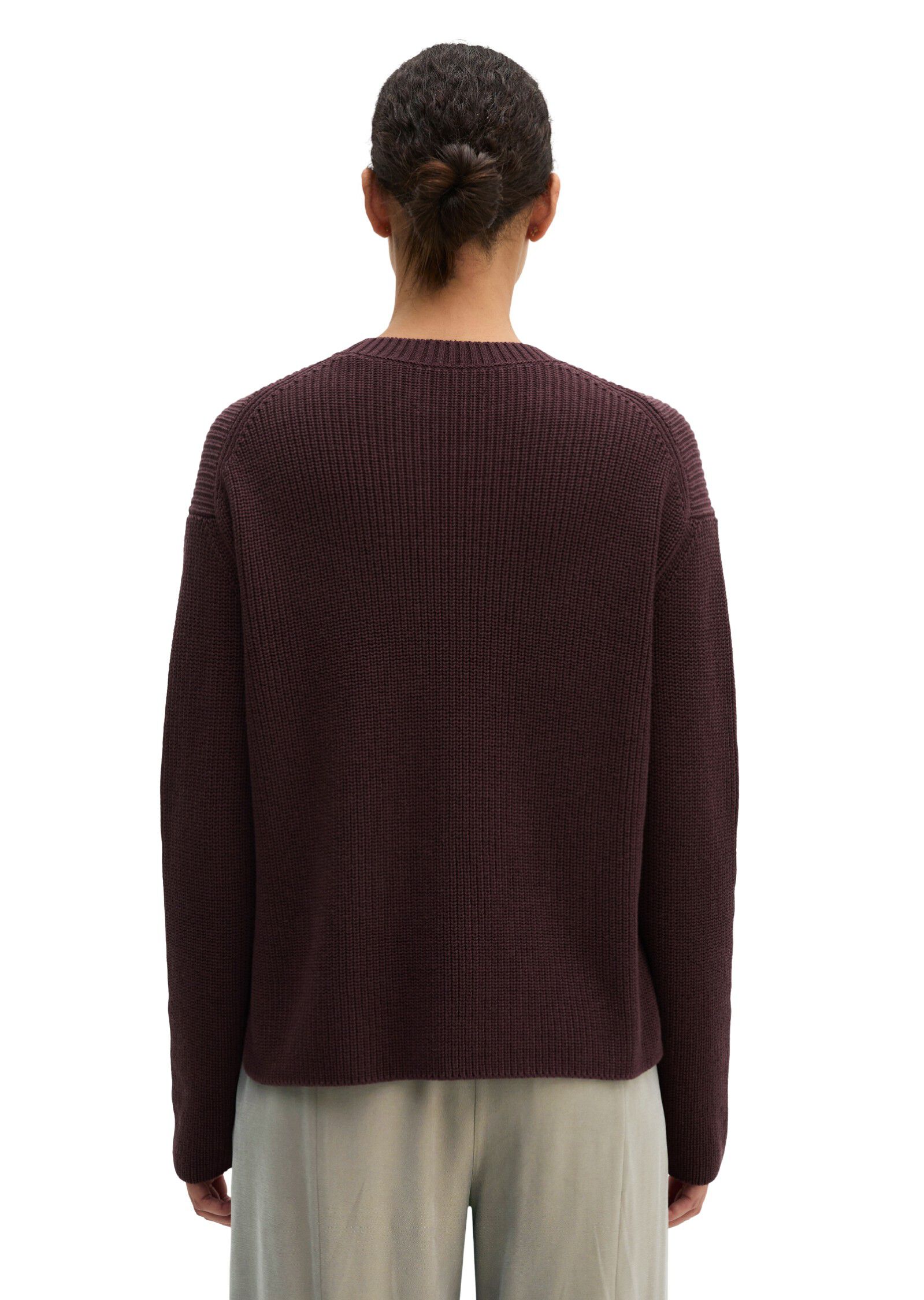 Pullovers, LSL, Round-Neck, Slits