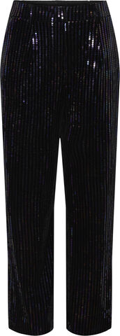 YASELIVA SEQUIN HW STRAIGHT PANT -