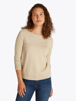 CO JERSEY STITCH LS BOAT-NK SWT