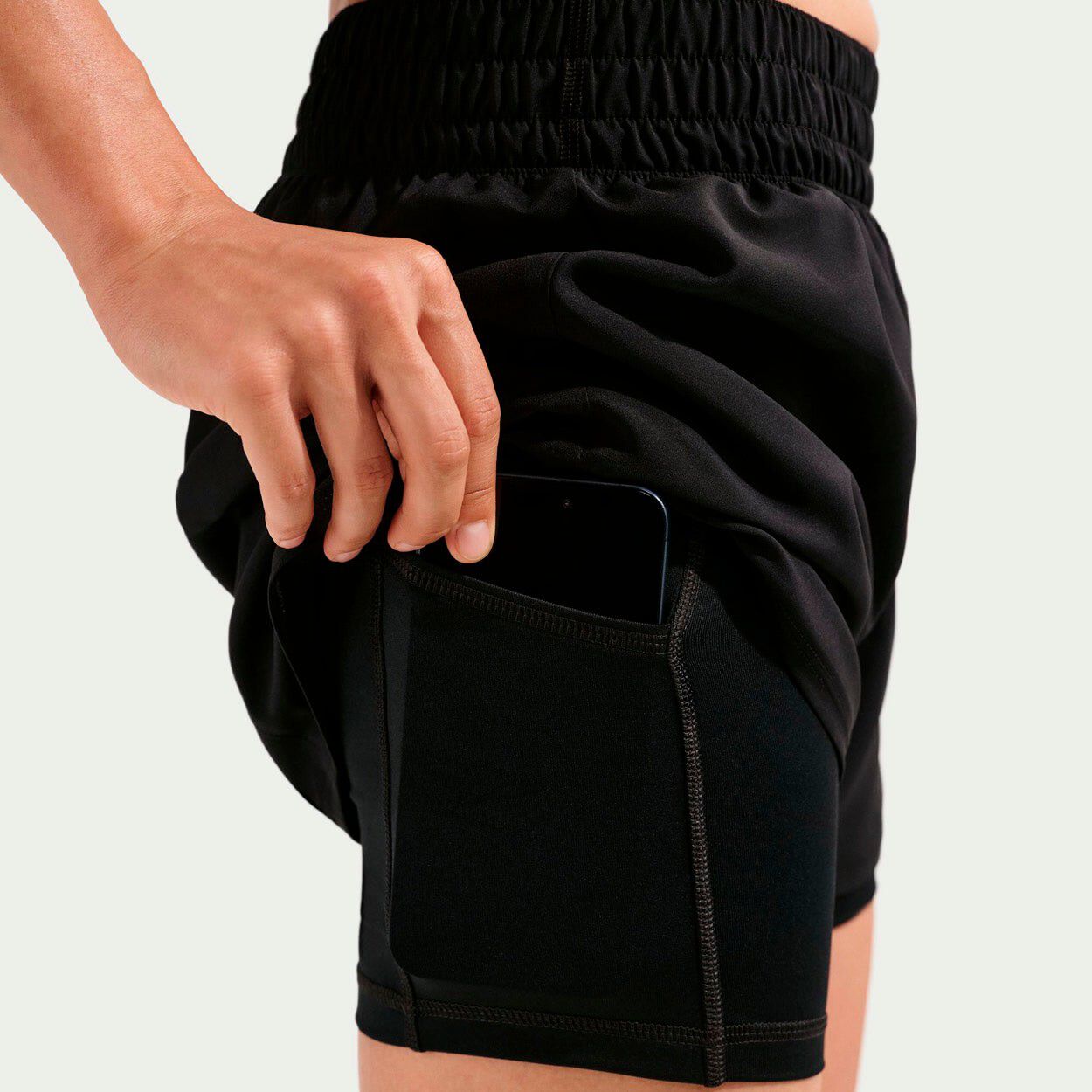 Dri-FIT One High-Waist 3" 2-i-1 Tr&aelig;nings Shorts
