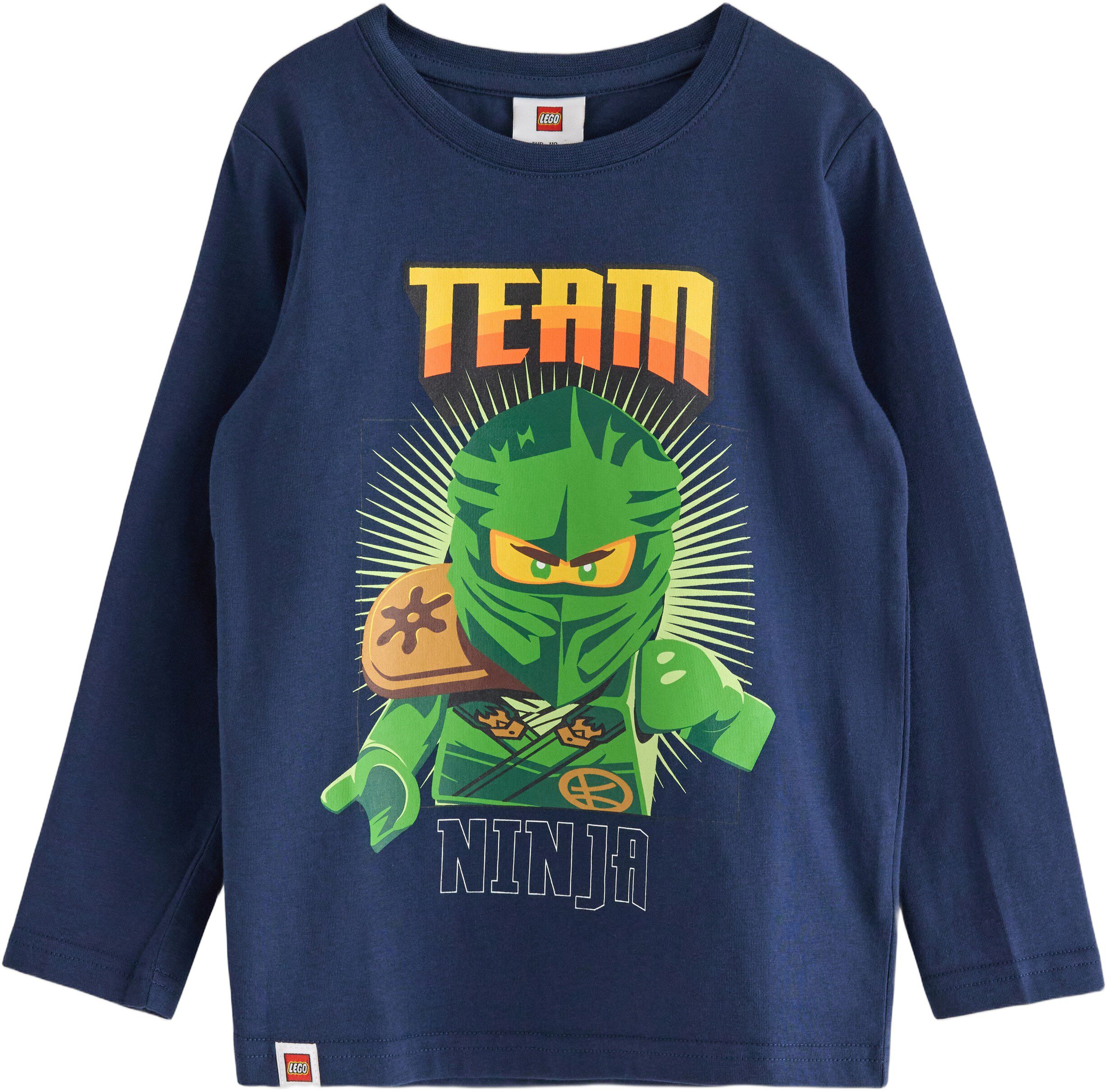 Long-sleeved top in soft cotton jer