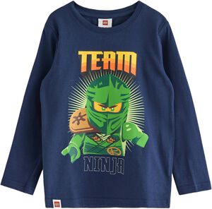 Long-sleeved top in soft cotton jer