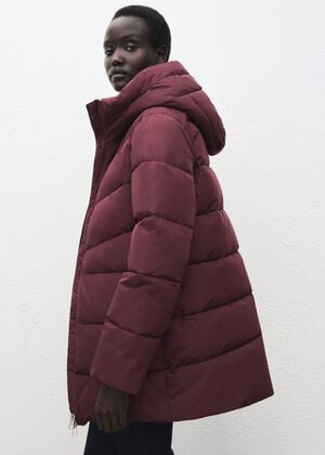 Hood quilted coat