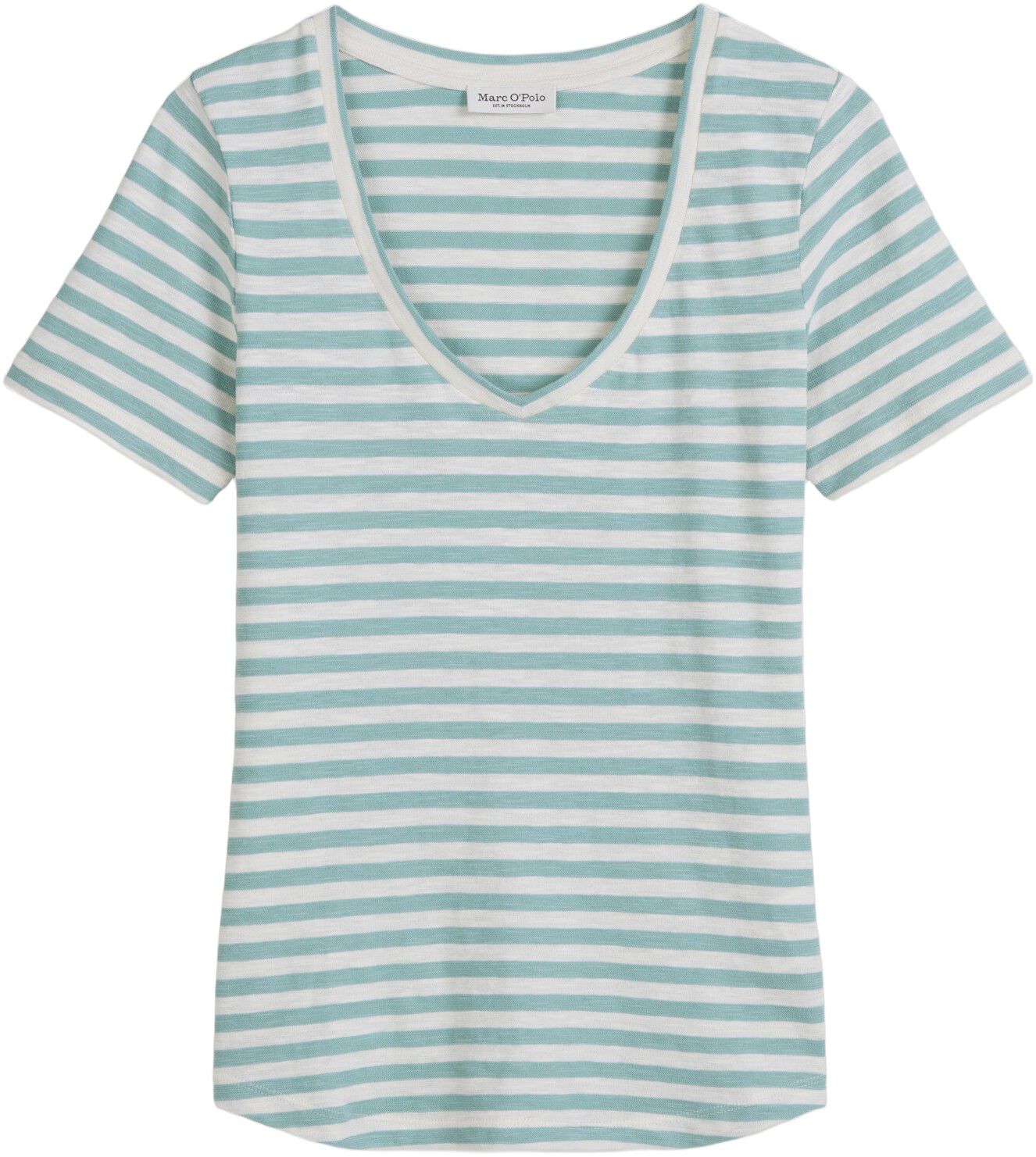 T-shirt, short sleeve, v-neck, stri