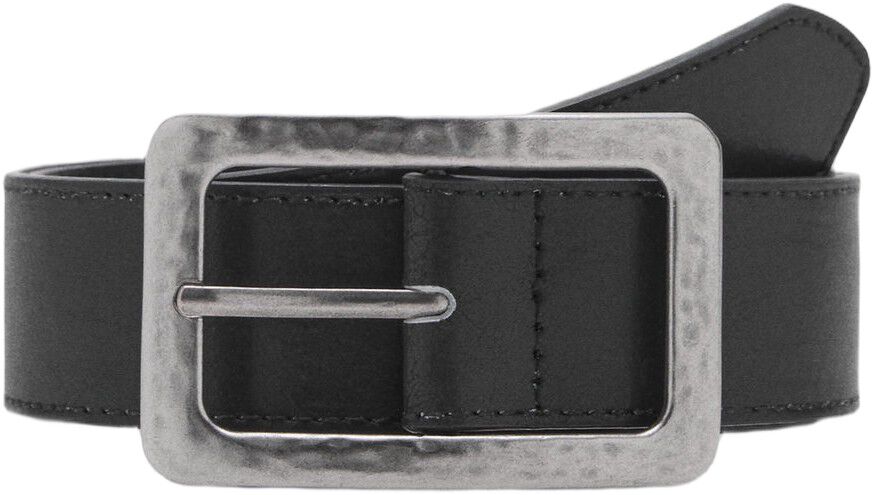 Textured square buckle belt