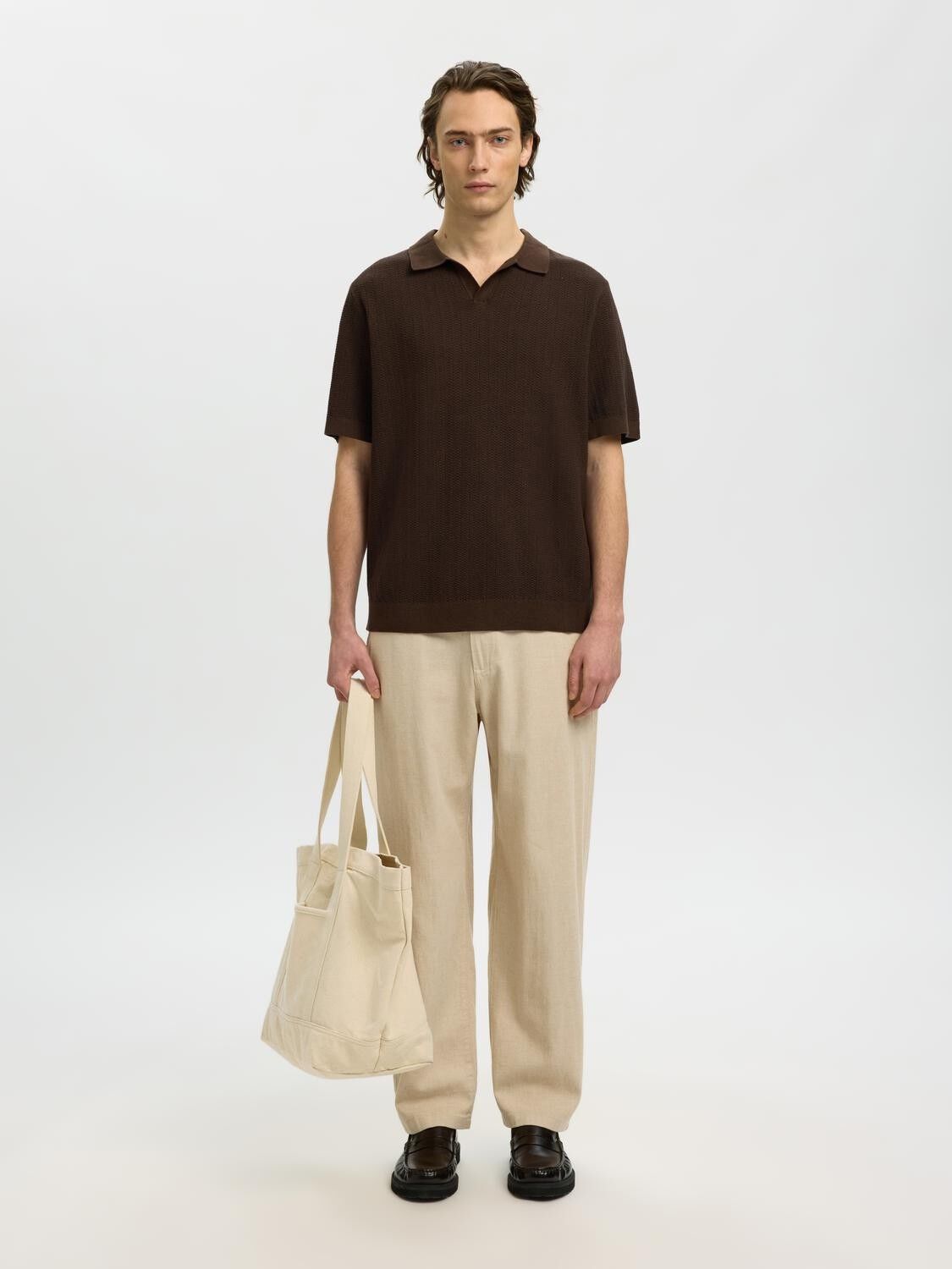 SLH220-LOOSE BRODY LINEN BLD PANT N