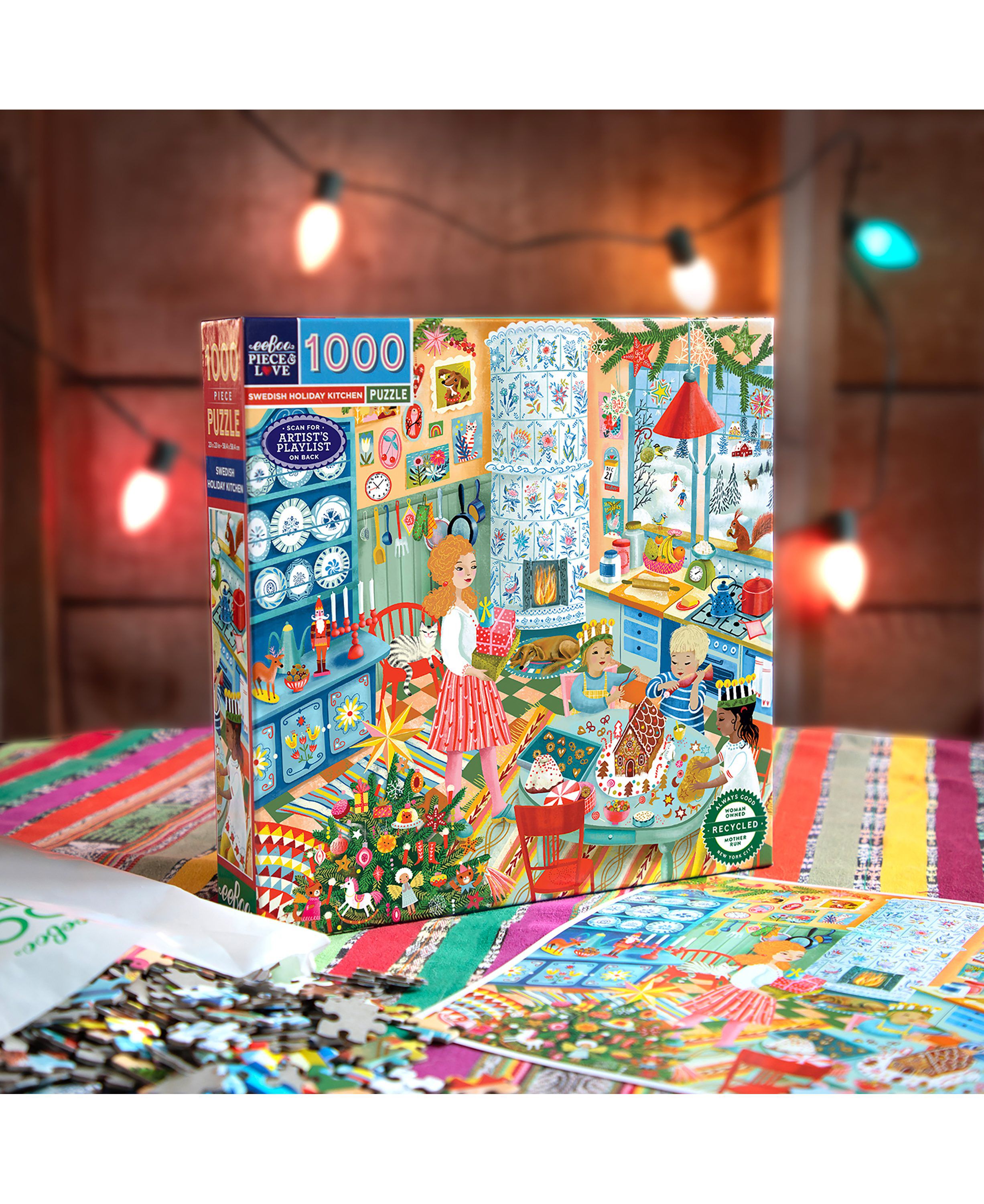 eeBoo - Puslespil 1000 brk - Swedish Holiday Kitchen