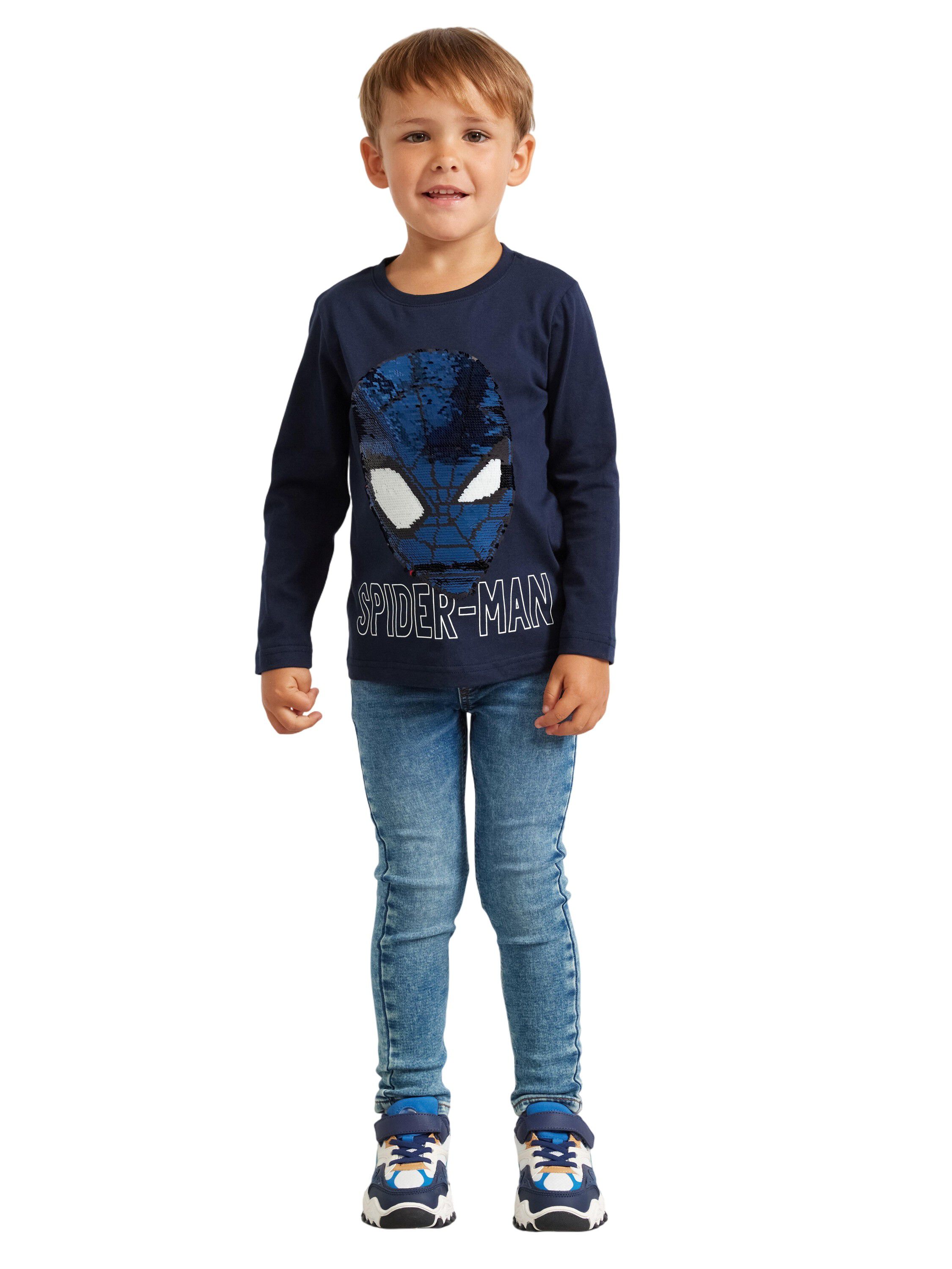 Long-sleeved top in soft cotton jer