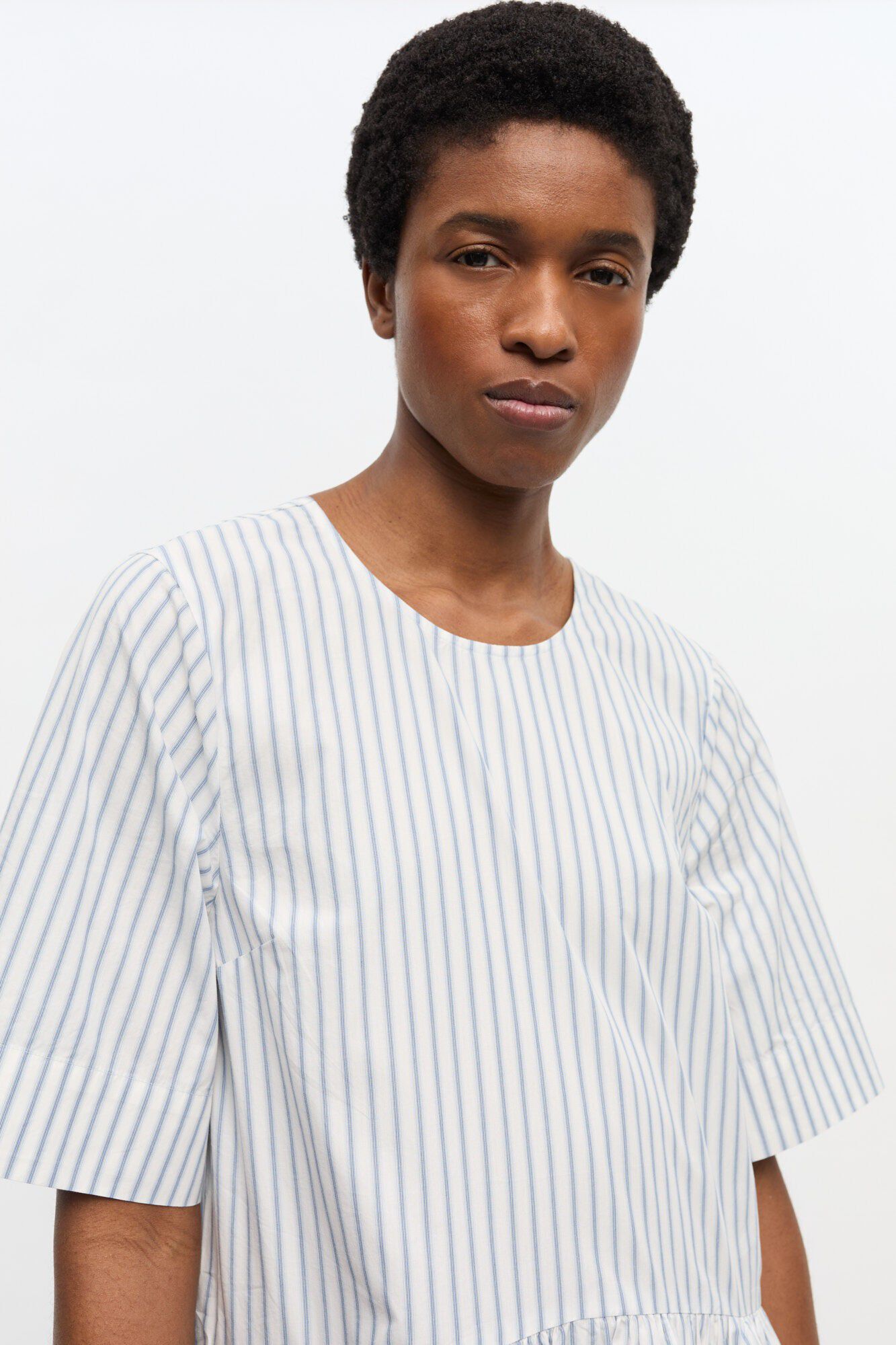 Stripe Cotton Mini Dress