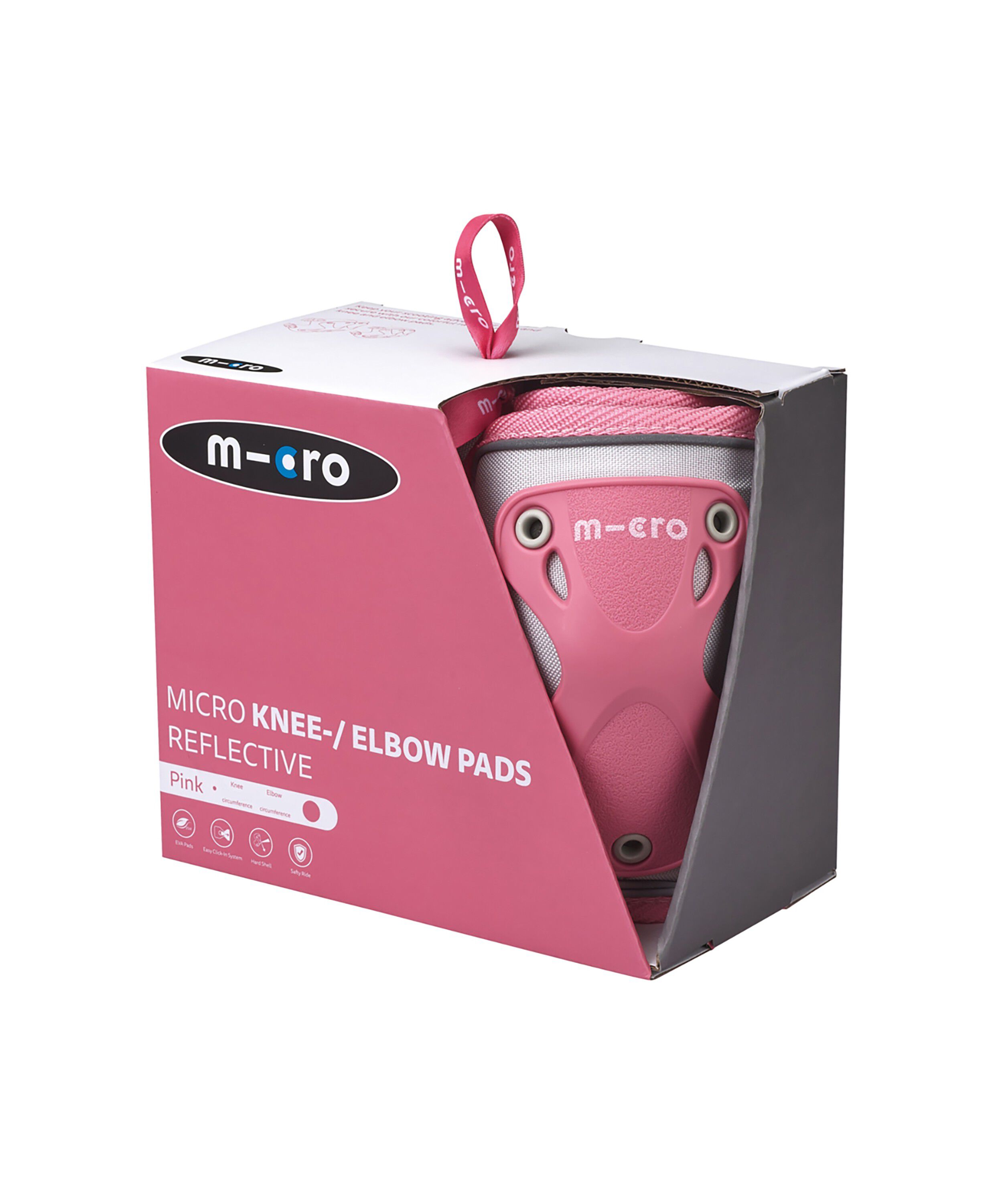 Micro - Kn&aelig;- og Albuebeskyttere - Reflective Pink M