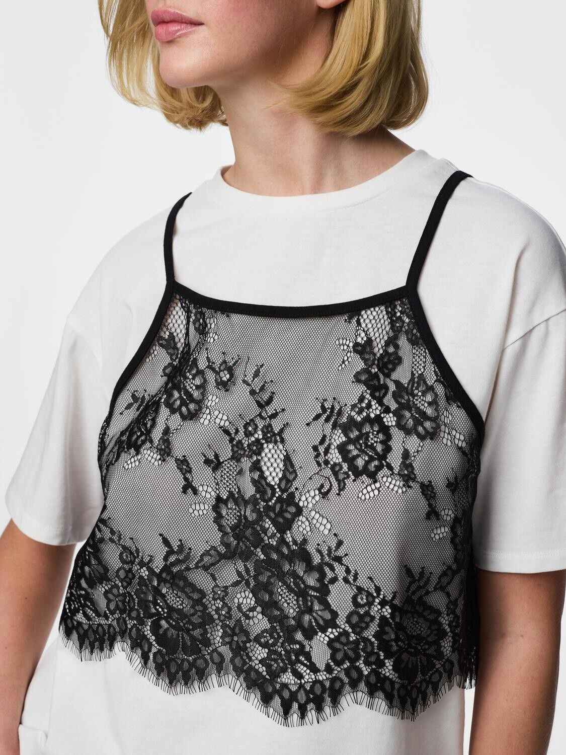 PCFNUG LS LACE SINGLET LAYER TEE JR