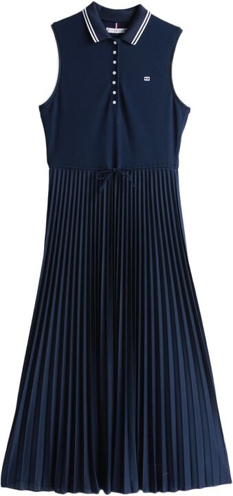 SPORTY PLEATED POLO DRESS NS