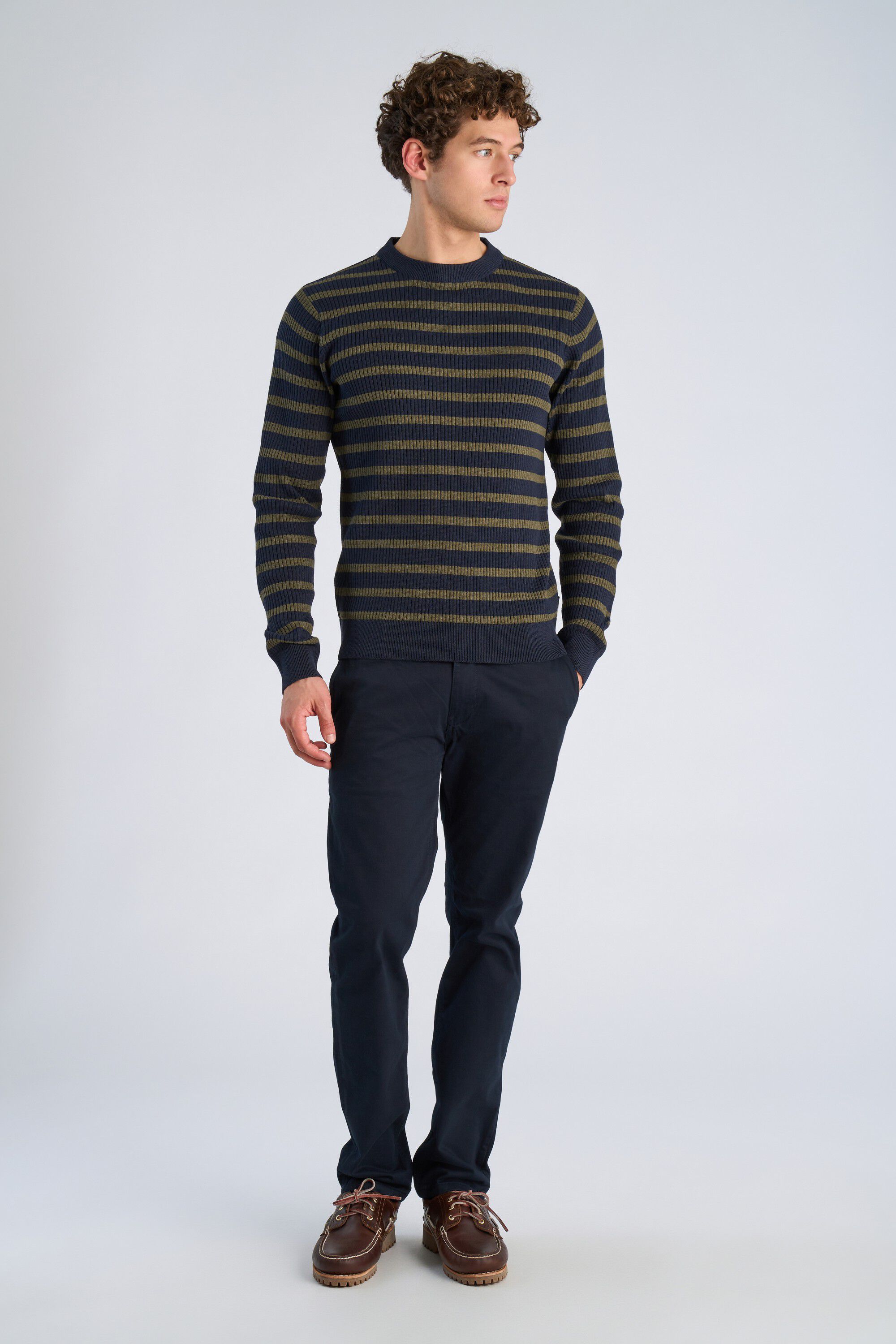 Recycled crew neck knit L/S