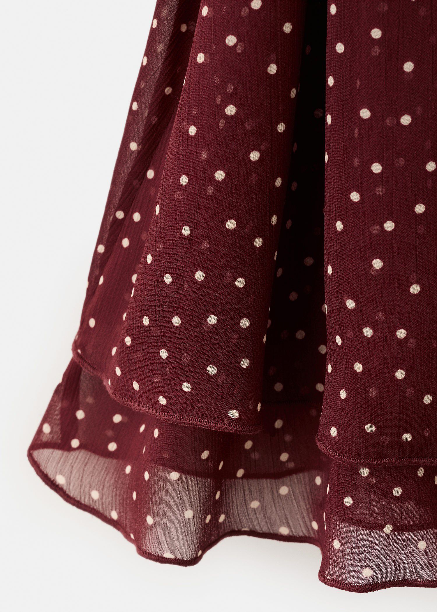 Bow polka-dot blouse