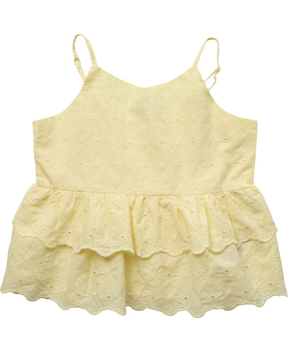 KOGSHERRY STRAP EMB TOP WVN