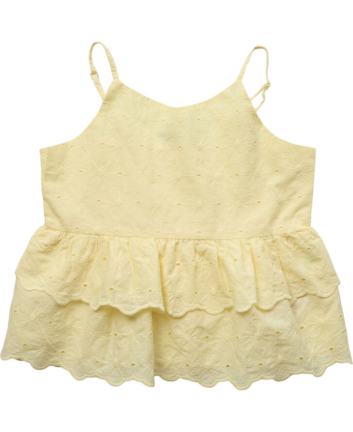 KOGSHERRY STRAP EMB TOP WVN