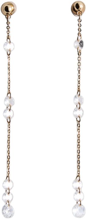 Long crystal earrings