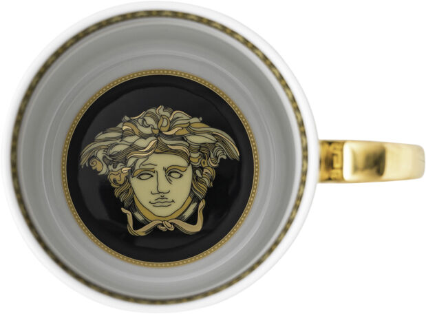 Mug with handle, Virtus Gala Black, Versace