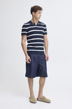 CFDAHLIN SS STRIPED POLO KNIT