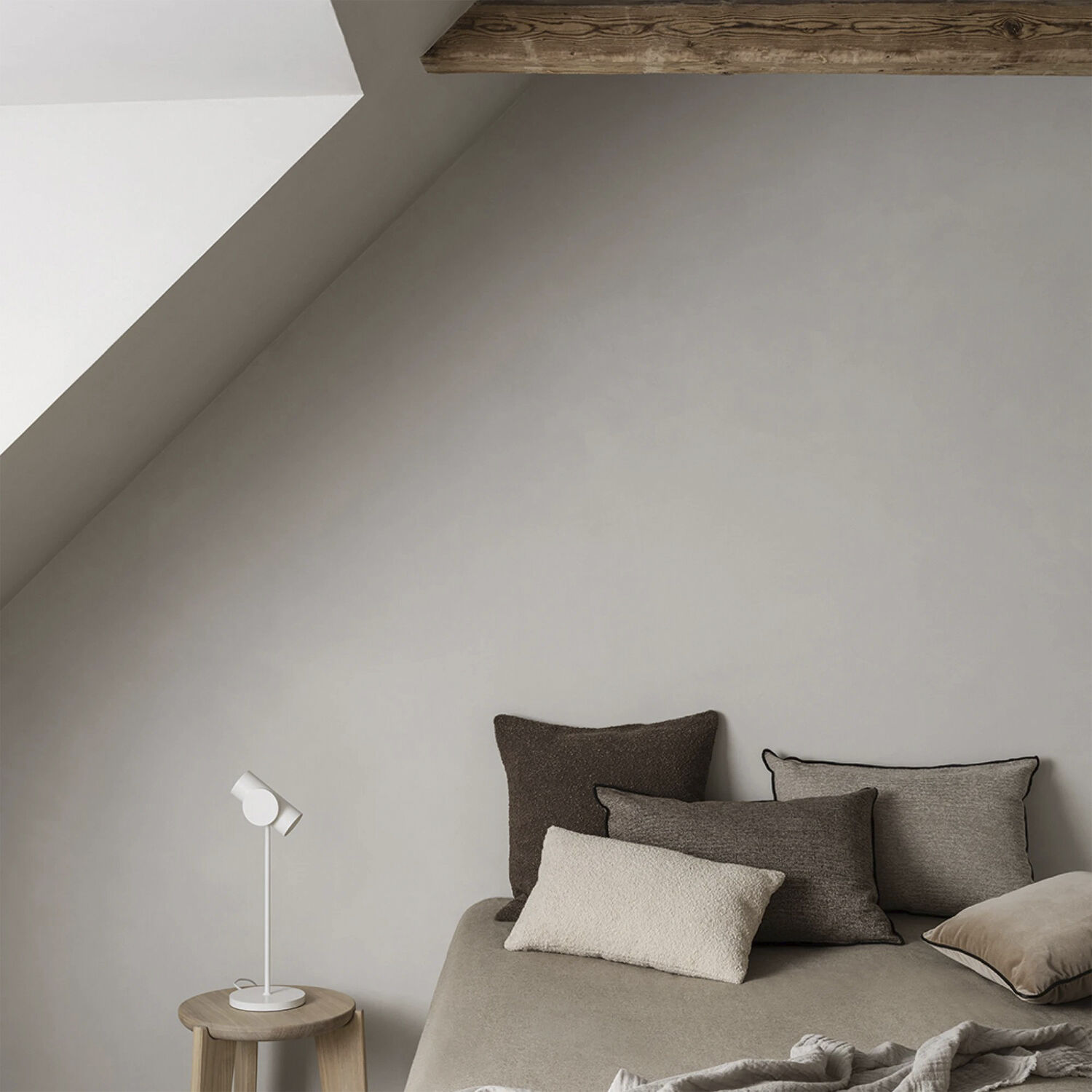 Cushion cover -BOUCLE- Colour Espresso 50 x 50 cm