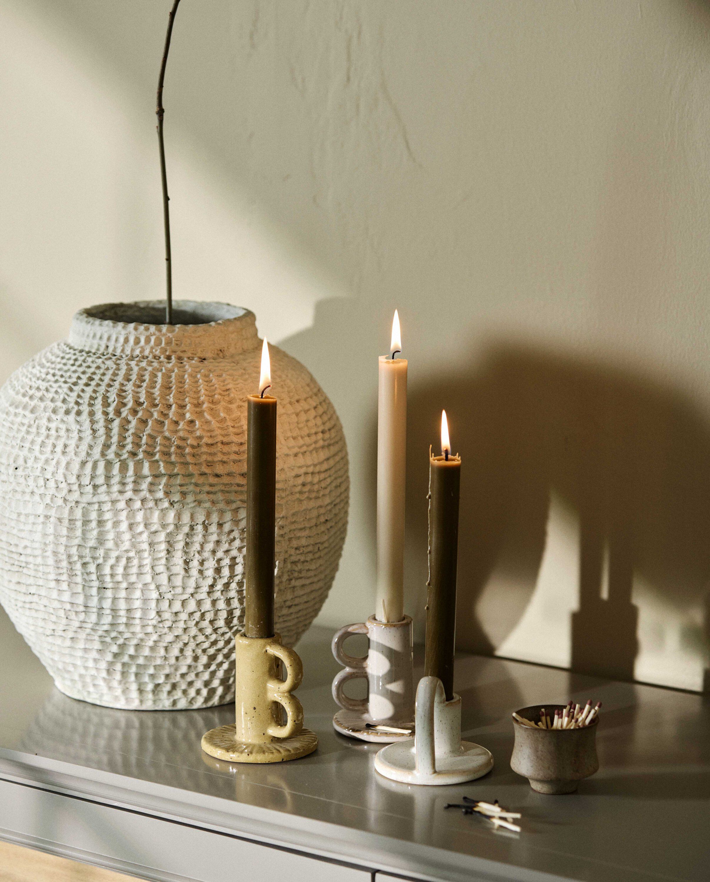 AMARGOS candle holder - ivory