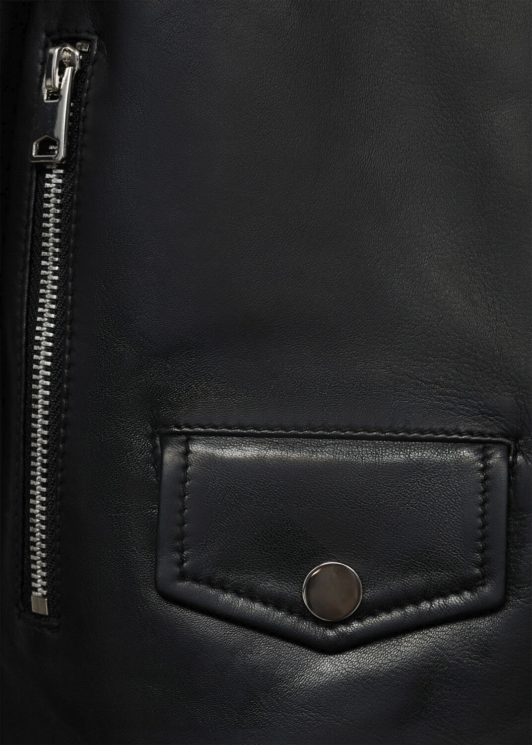 Leather biker jacket