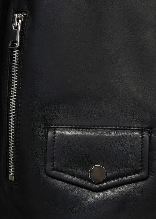 Leather biker jacket