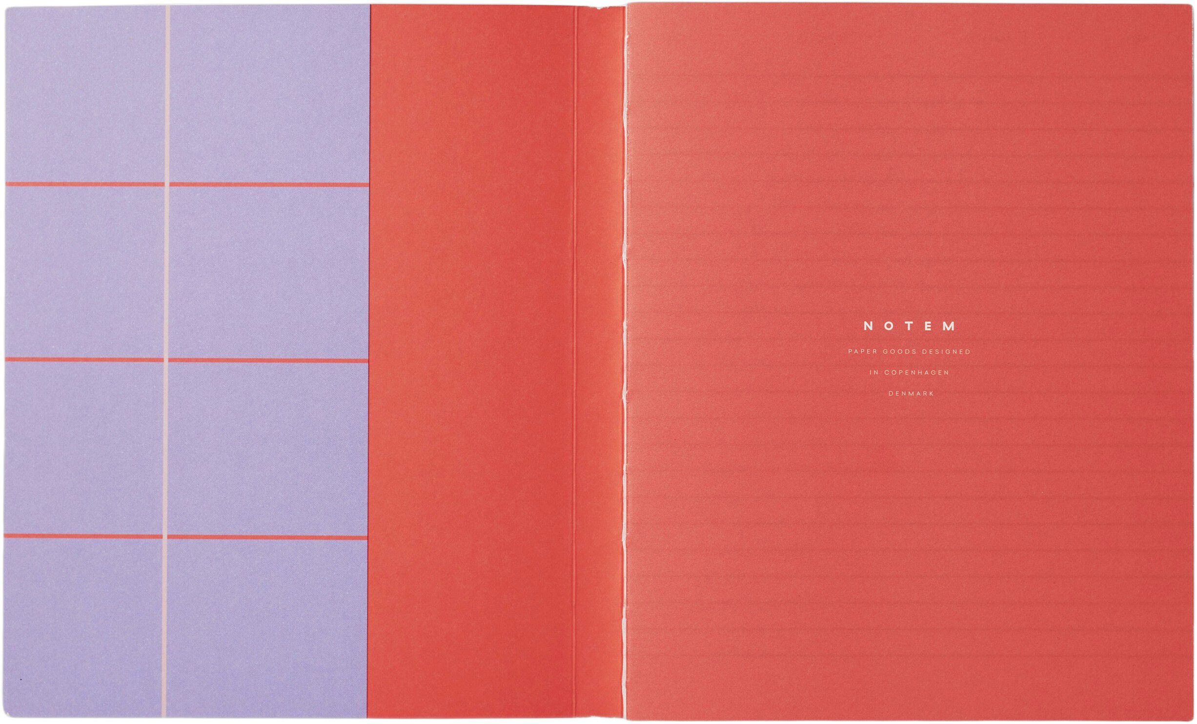 UMA Flat Lay Notebook - Medium, Lavender check