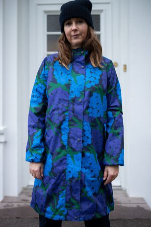 Danedith Rain Coat Dk Navy GEOFLEUR