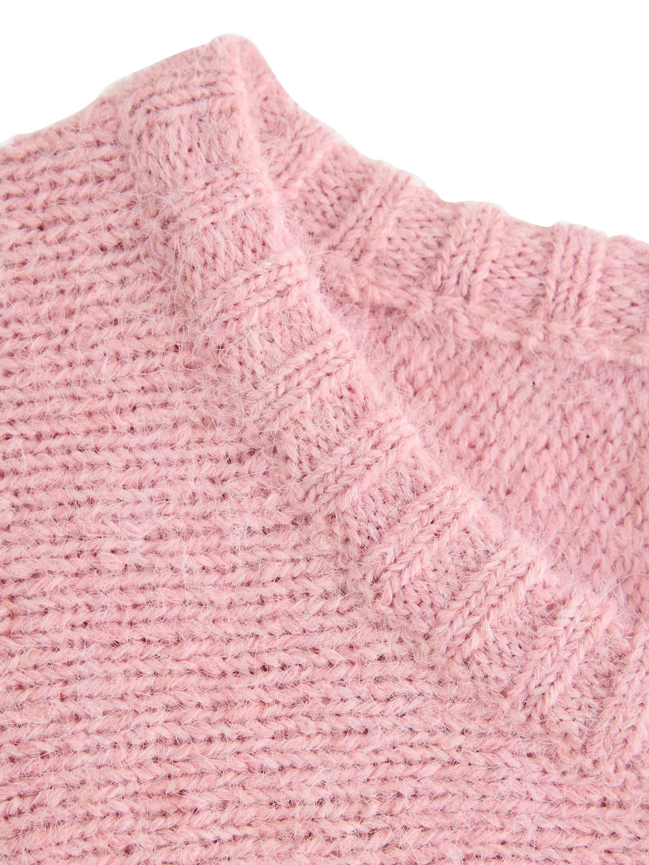 Strikket genser med korte ermer og