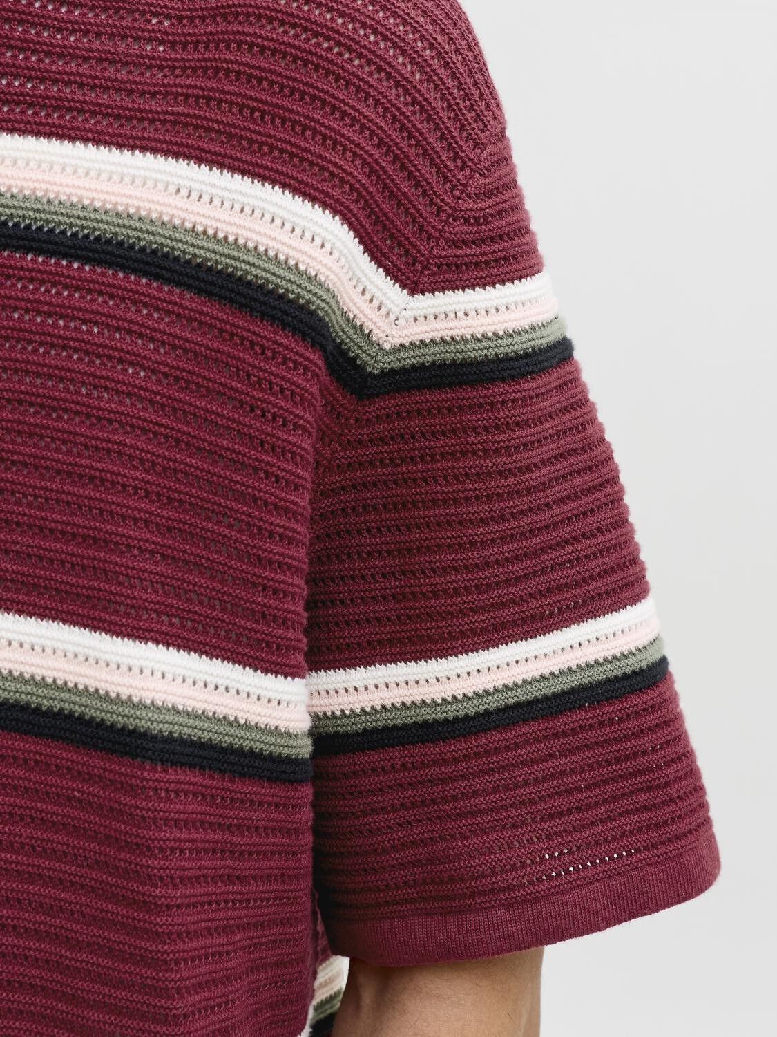 JORMAINE KNIT STRIPE POLO SN