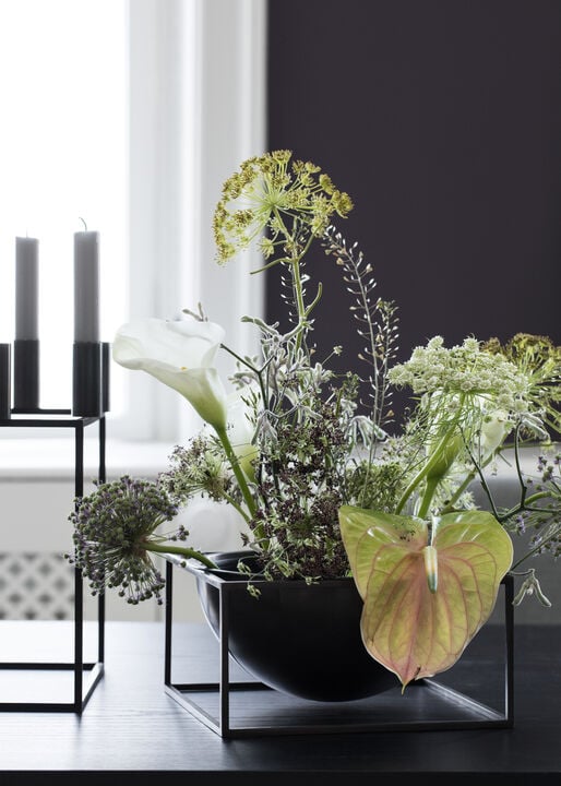 Kubus Bowl centerpiece, Large, Blac