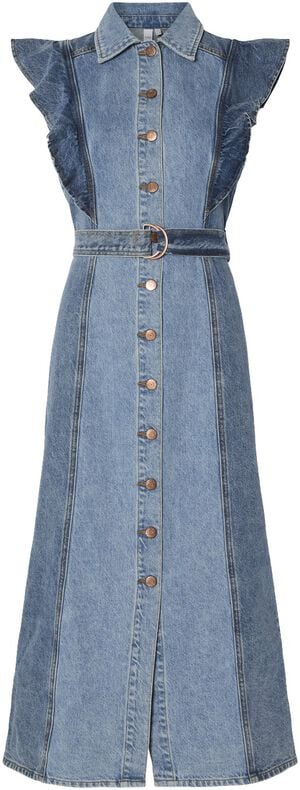 YASCAWI SL DENIM LONG DRESS S.