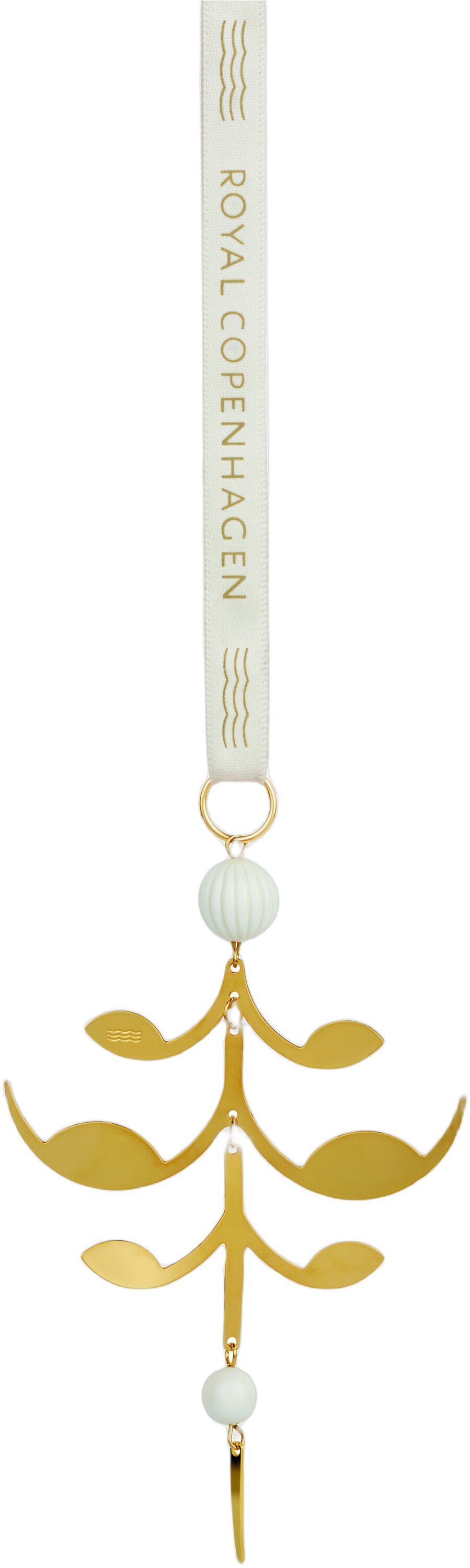 Forgyldt juleornamen, palmette