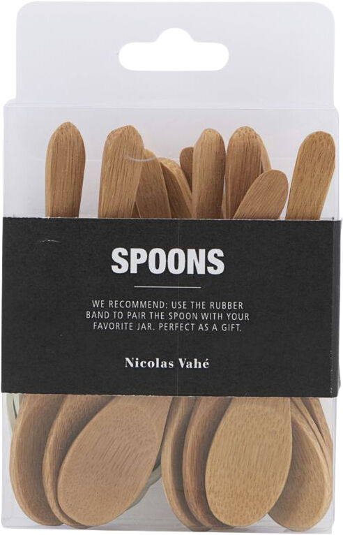 Bambus ske, w. White Rubberband