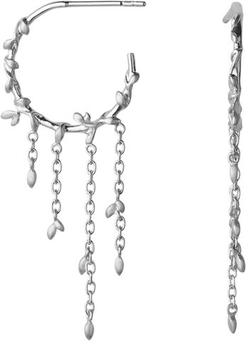Jungle Ivy hoops - silver