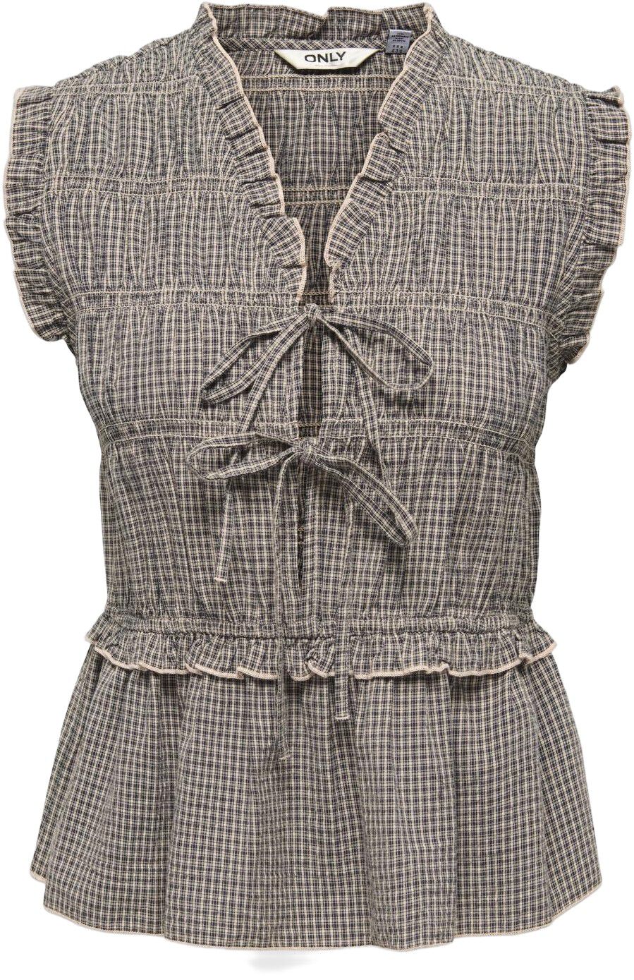 ONLVELINA S/L STRING TOP WVN EX