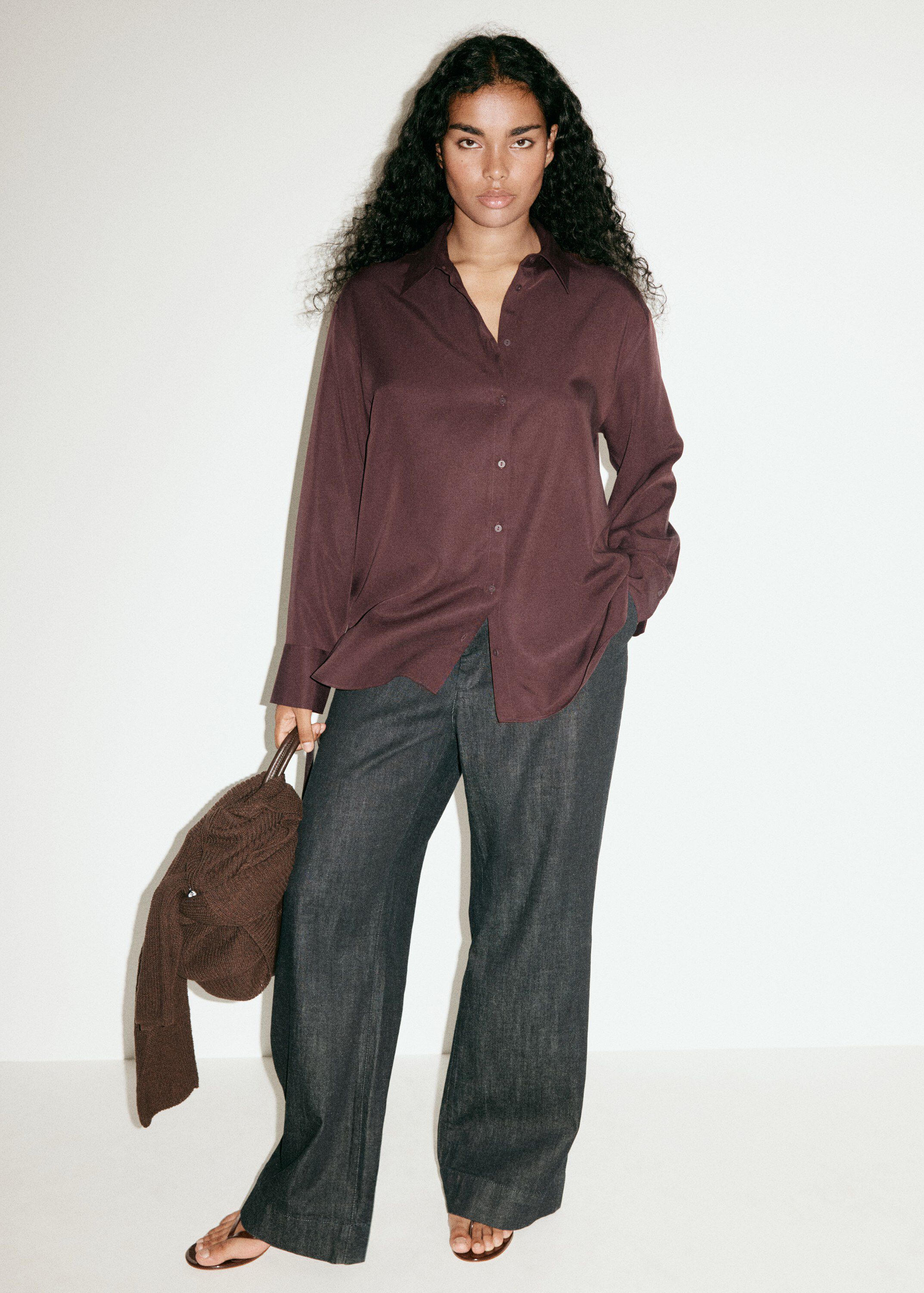Straight lyocell shirt