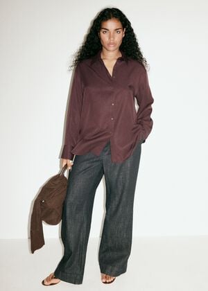 Straight lyocell shirt