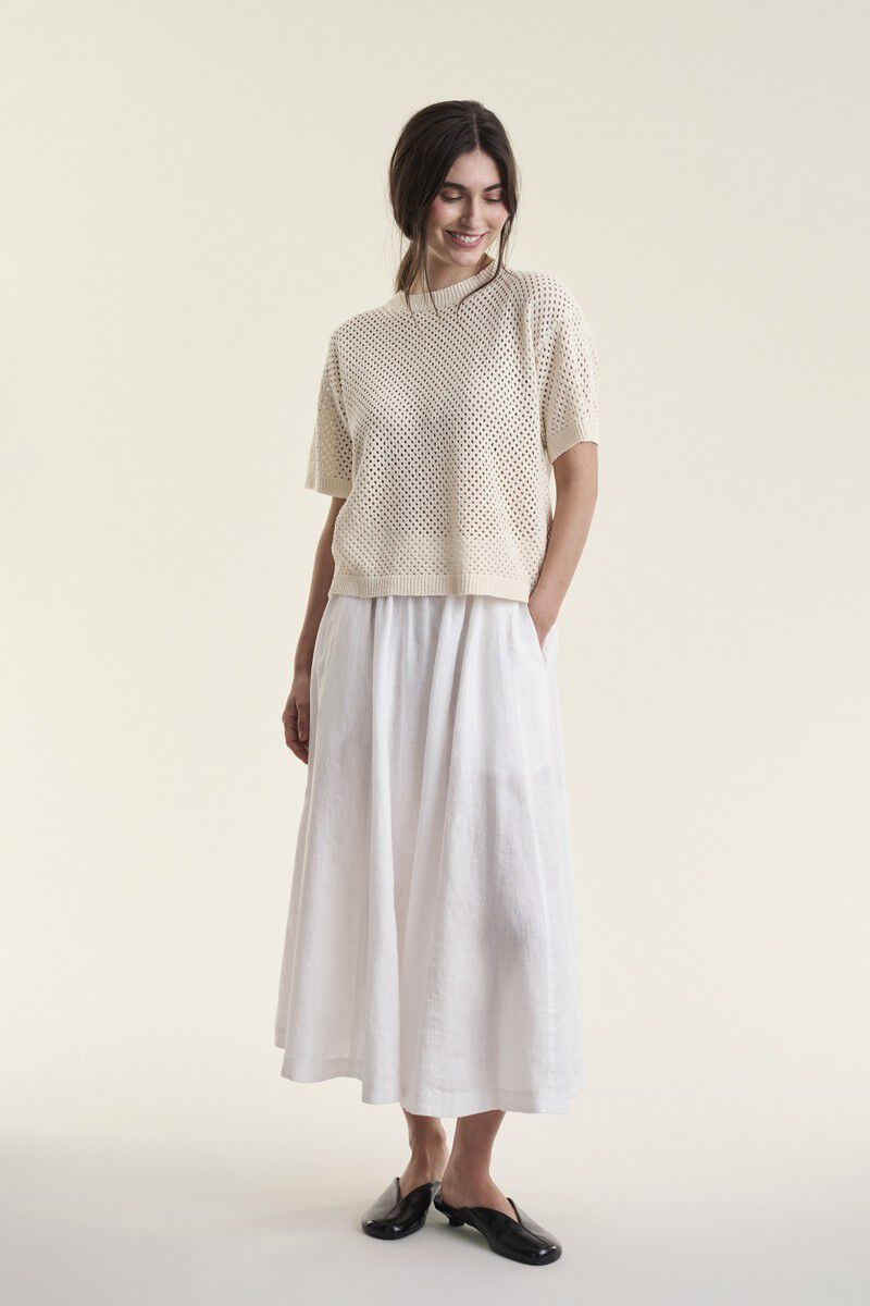 Airy linen nederdel