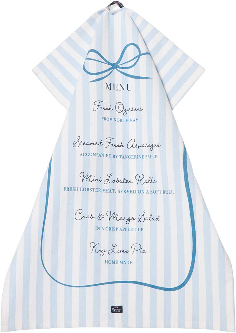 Party Menu Org Cotton Kitchen Towel