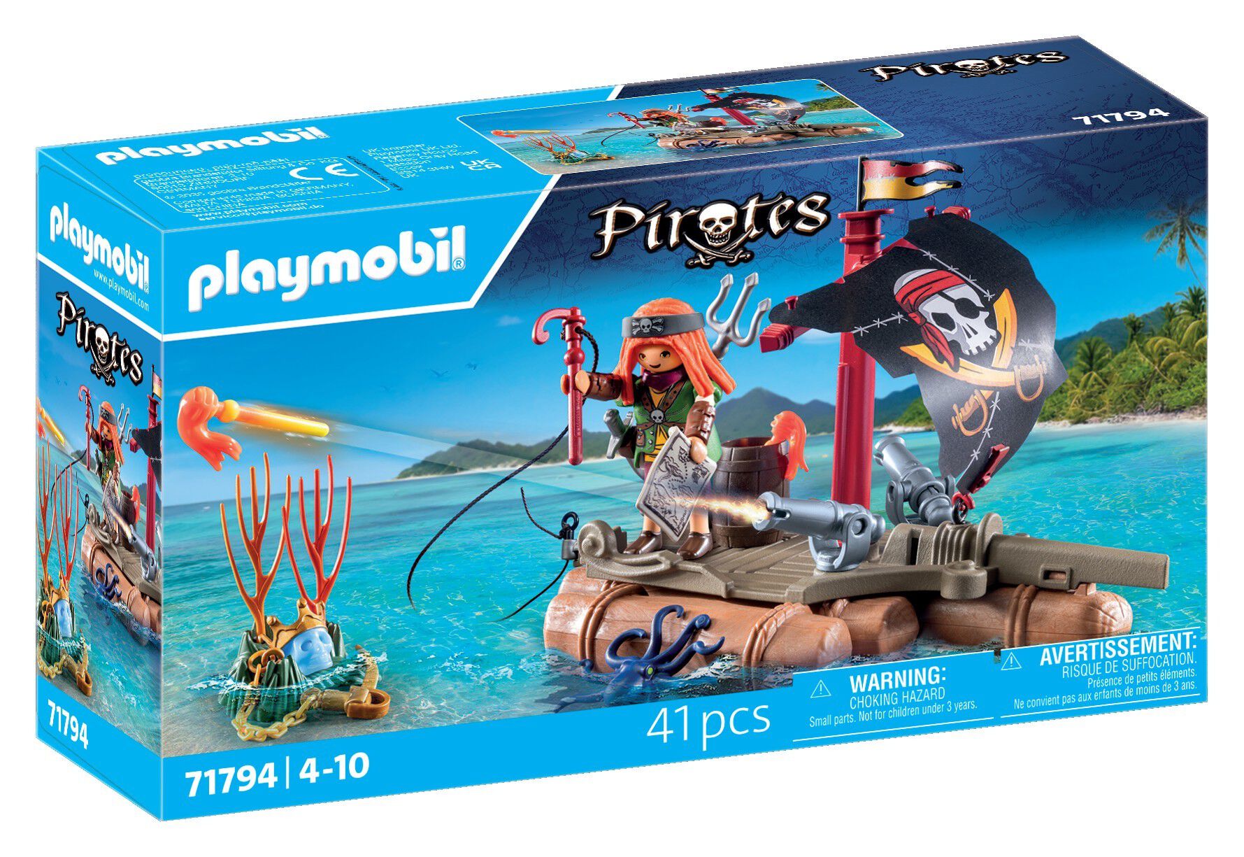 Pirate Raft with Treasure