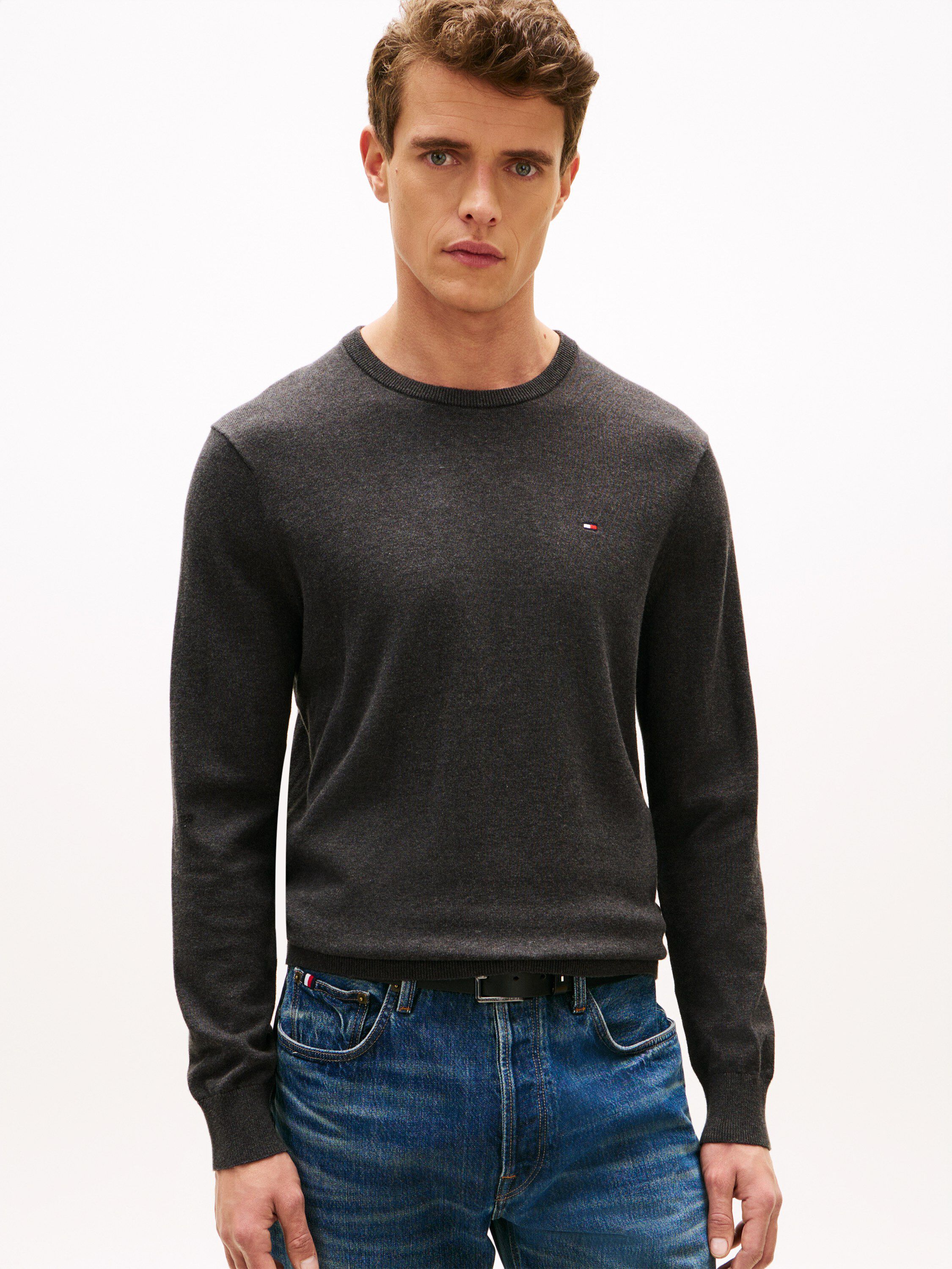 Flag Embroidery Crew Neck Jumper