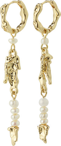 NIYA recycled freshwater pearl earrings gold-plated