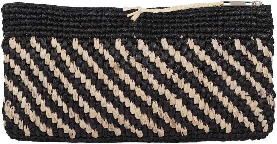 MIMOSE - CLUTCH - BRAIDED RAFFIA - H13 X W25 X D5 CM