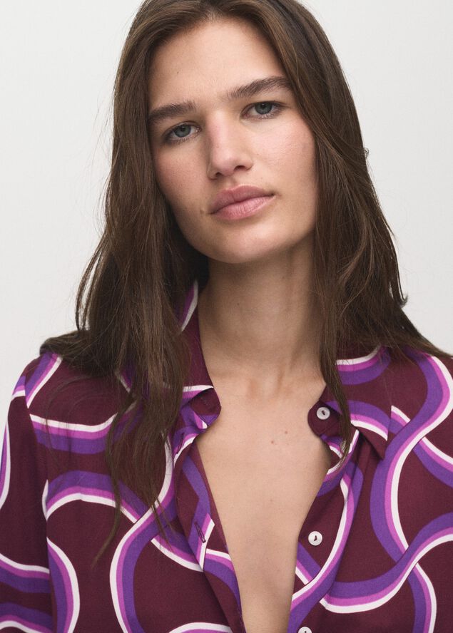 Shirt with abstract print