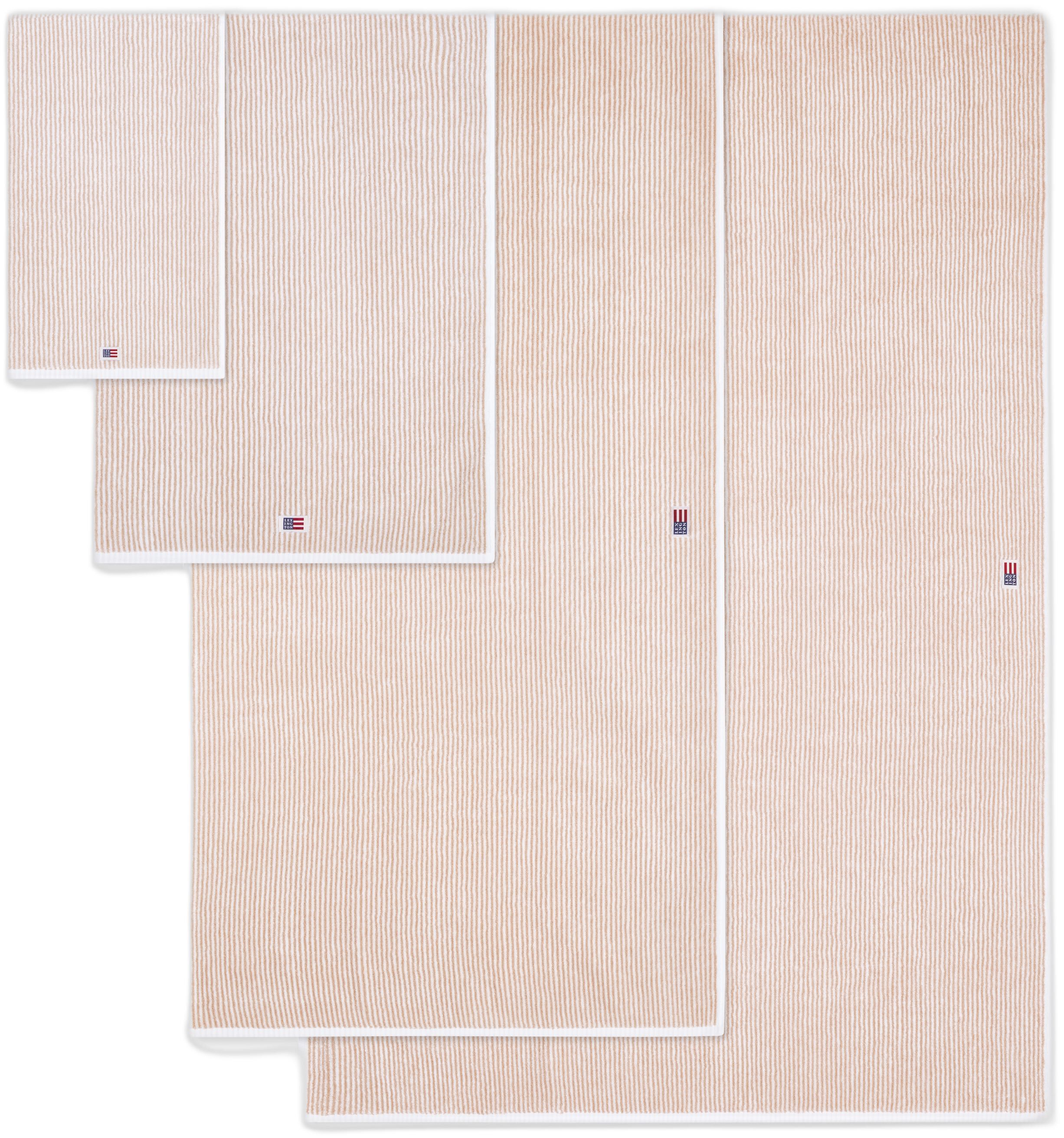 Original Towel White/Tan Striped