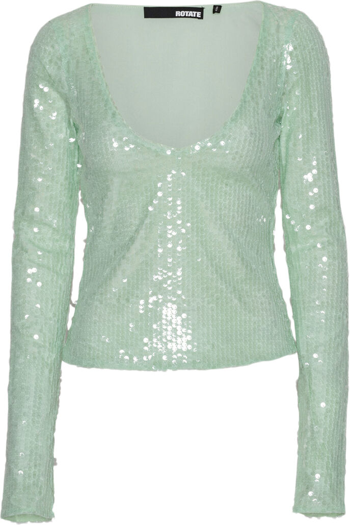 SEQUINS V-NECK TOP