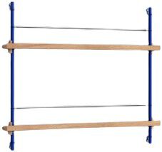 Box set, Magazine Shelving MS.65. 1, Oak shelves, Deep Blue l